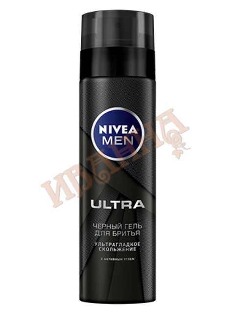 Гель для бритья Черный ULTRA 200мл/12 (NIVEA for men Shaving)