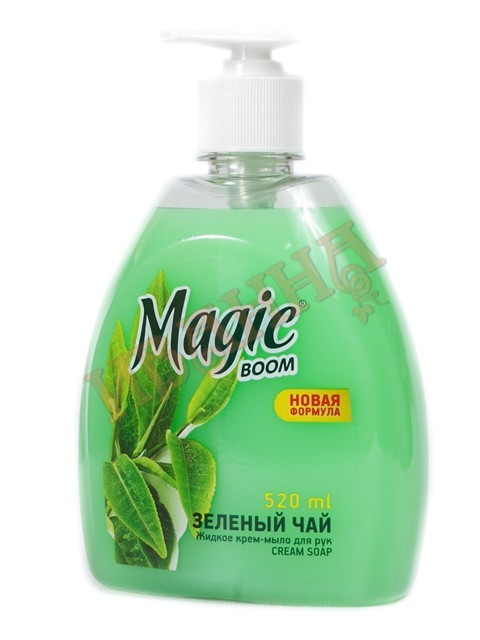 Мыло жидкое для рук Зеленый чай 520мл/10  (Magic Boom)
