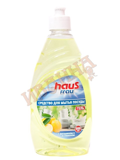 Средство гель для посуды Лимон  500мл/20(Haus Frau)